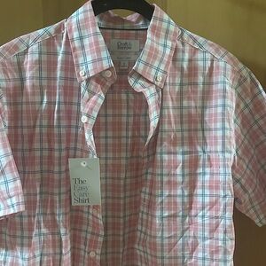 Croft & Barrow Men's Pink and Blue Plaid Shirt
